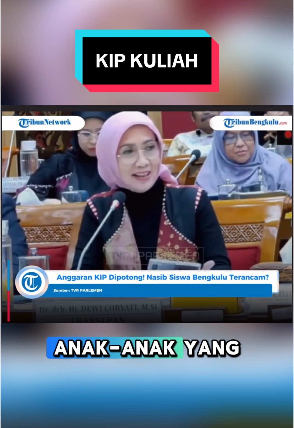Saya bersama Komisi X berjuang agar beasiswa KIP Kuliah tidak terdampak efisiensi anggaran. Mari kita doakan agar perjuangan ini berhasil dan mahasiswa di Bengkulu bisa mendapatkan pendidikan yang berkualitas. #KIPKULIAH #kip #beasiswakip #besiswa