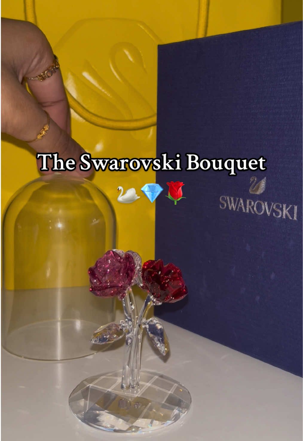 One of my favourite pieces from the collection 🌹🦢 #swarovski #rose #unboxingvideo #ornaments #crystals #diamond 