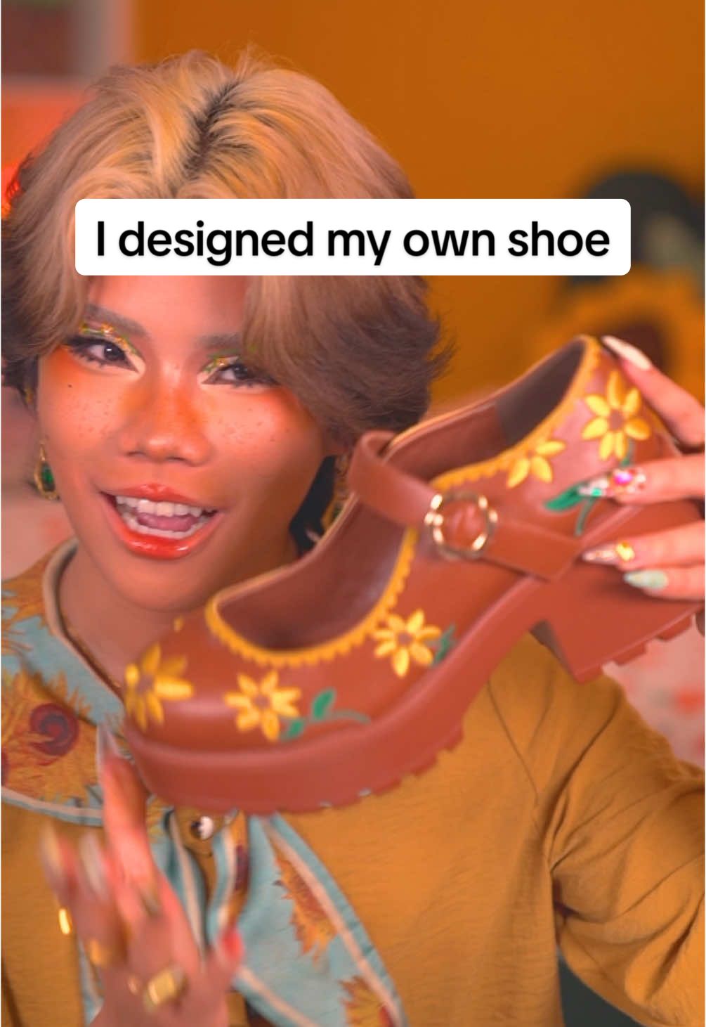 get them now at @koifootwear  I DESIGNED SHOES!!!!! I hope y’all love them, this is for all the grandma Cottagecore lovers who love eclectic style, sorry not sorry that it comes with a gold buckle and not silver ❤️ 