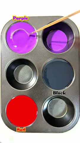 3 Color Mixing Challenge 💜+❤️+🖤 =? #colormixing #oddysatifying #colormix #asrm #Asmrart #coloring #satisfyingvideo #mixcolor 