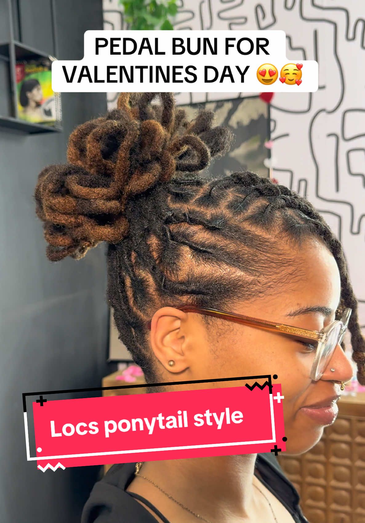 I love this pedal bun look on thick locs! This is one of my loyal clients and I always eat down on her styles 😍🥰 #houstondreadlocksstylist #houstondreadlocks #houstonlocs #pedalbun #locs #pedallocs #locsttylesforwomen 