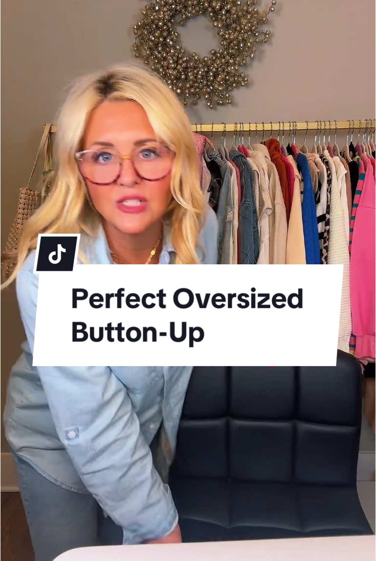 Oversized Button Up Blouse…perfect for wearing with leggings! #boho #plussizefashion #over40 #cuteoutfits #denimshirt #MomsofTikTok #toktokshopcreatorpicks #TikTokLIVE #LIVE 