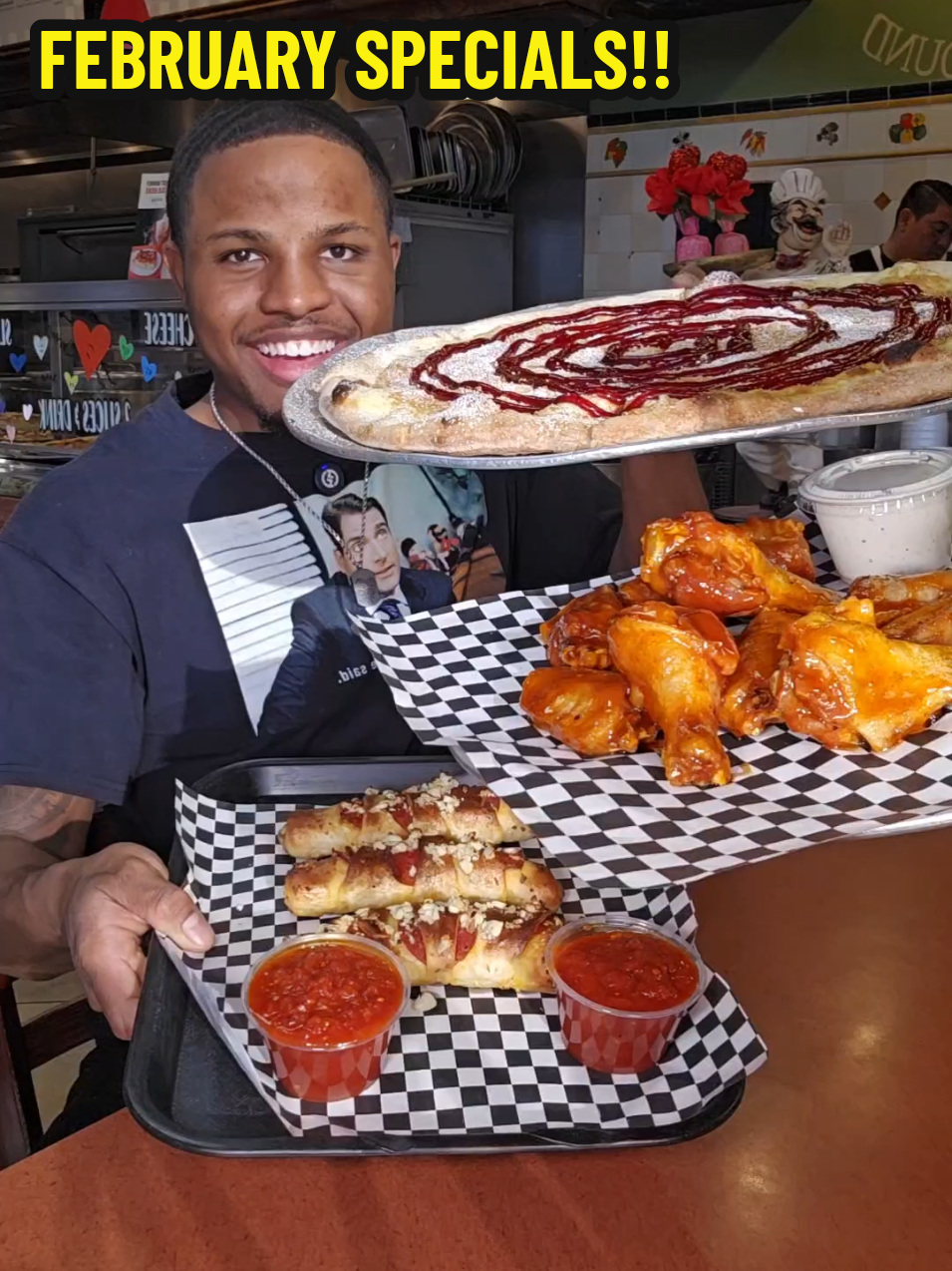 Two Menu items to try this February from @Above The Crust #foodreview #foodreview #pizza #wings #garlicbread #fyp 