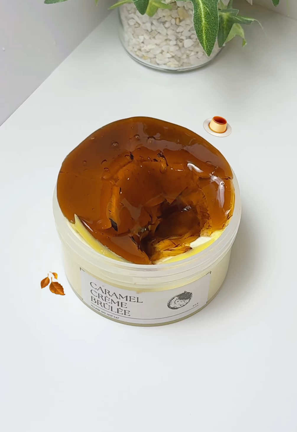 Caramel Crème brûlée 🍮  - This is still in stock in our shop 🔗🙌  - We have shipped out all the orders today, can’t wait for y’all to receive and post pics/vids of them😭💗 - #slimesatisfying #satisfyingvideos #satisfyingsound #asmr #asmrsounds #fypシ゚viral #viral #oddlysatisfying 