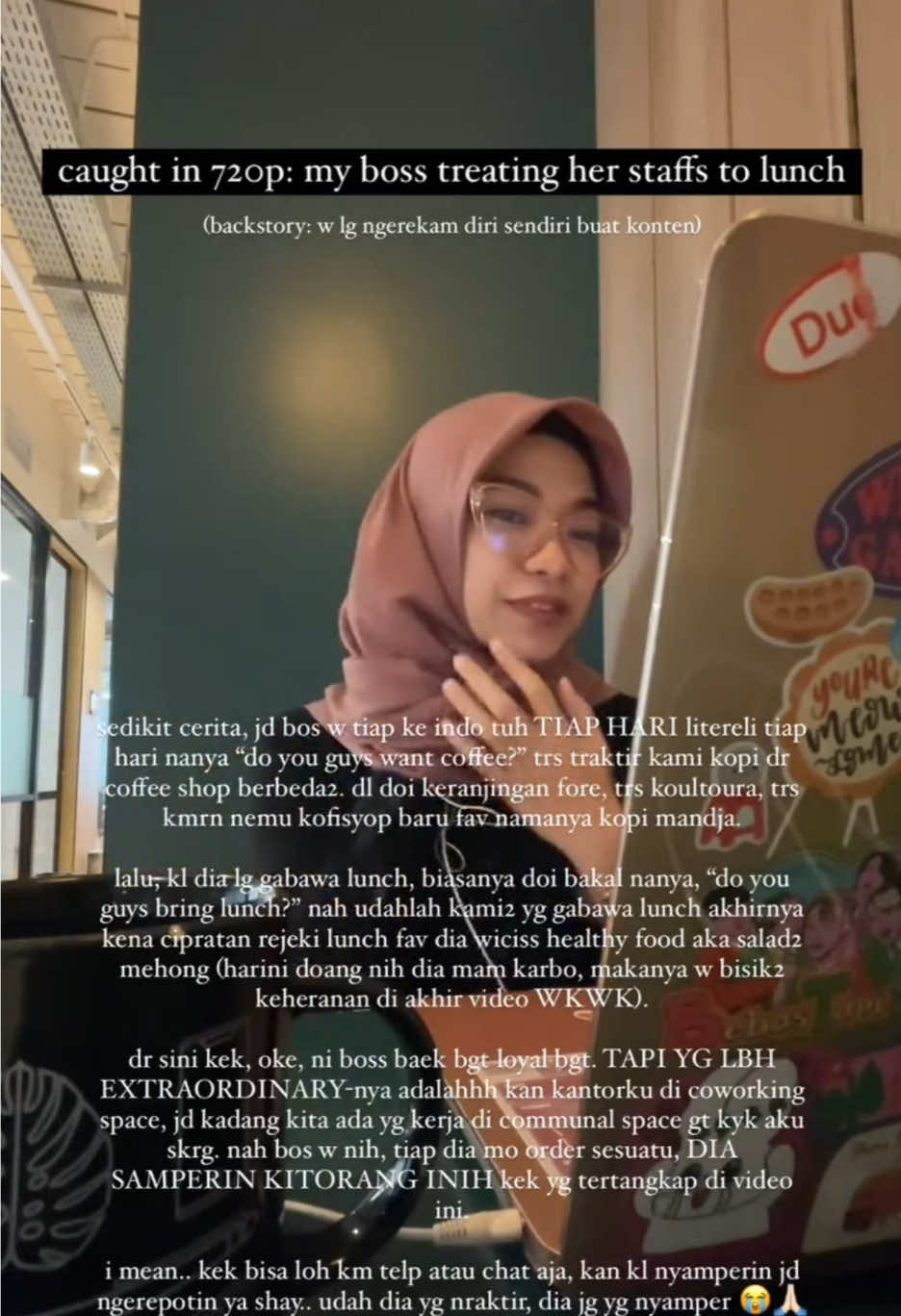 tiap hari isinya sungkan mulu kalo sama beliau, pas kami mau gantian nraktir beliau selalu bilang, “no its okay you can use my card” ampe harus ribut kechil dulu untuk “memaksa” beliau buat pasrah menerima traktiran kami yang ga seberapa ini