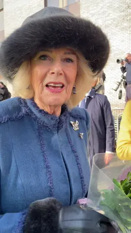 Queen Camilla recieving flowers from me in Middlesbrough #greeting #fyp #viral #queencamilla #camilla #queens #middlesbrough #north #northeast #teeside #flowers #godsavethequeen  