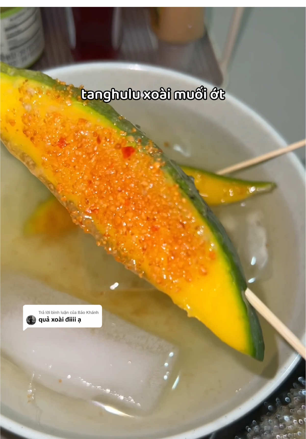 Trả lời @Bảo Khánh xoài chấm muối ớt luôn #review #ancungtiktok #mukbang #trending #fyp #tanghulu 