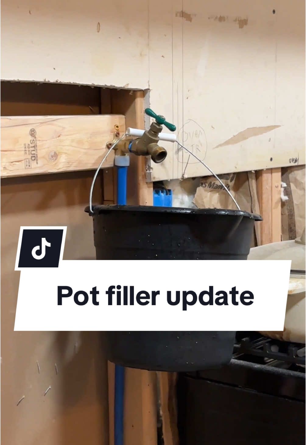 KITCHEN UPDATE!! Guys I got sick for 3days after I installed this pot filler for my wife since she become so fancy now😁But this is where I stopped in the kitchen progress and with the Valentines day too, we gotta take a break and make time for each other😁 u know😁 But she said she might be able to tiles this wkend and I am sure everyone is so excited for that!! Happy Valentines!! #kitchen #kitchenremodel #potfiller 