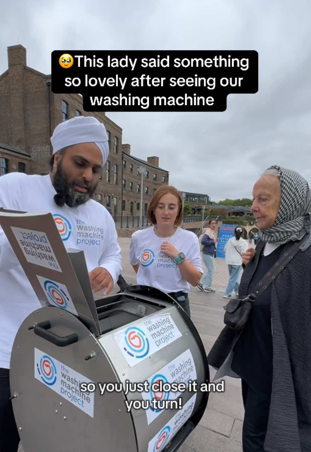 She got so happy & called her friend over to our washing machine 🥹 We love wholesome interactions like this 🙌🏽 she said something that mattered. That this washing machine would have been life changing for her and her mum growing up🙌🏽 #laundry #washingmachine #Sustainability #innovation #awareness #humanity #wholesome 