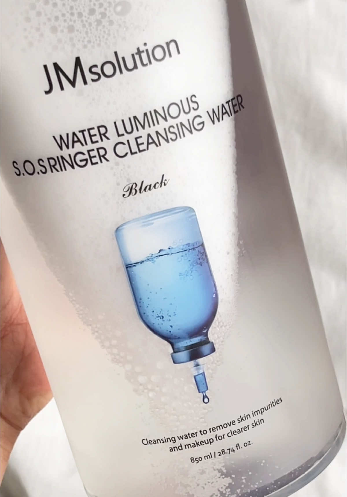 Nước Tẩy Trang JMsolution Water Luminous SOS Ringer Cleansing Water Black Làm Sạch, Bổ Sung Độ Ẩm.                                             #ugccreator #ugc #jmsolution #ugccontentcreator #review #unbox #xuhuong #메이크업 #nuoctaytrangjmsolution #viral #xuhuongtiktok #2025 