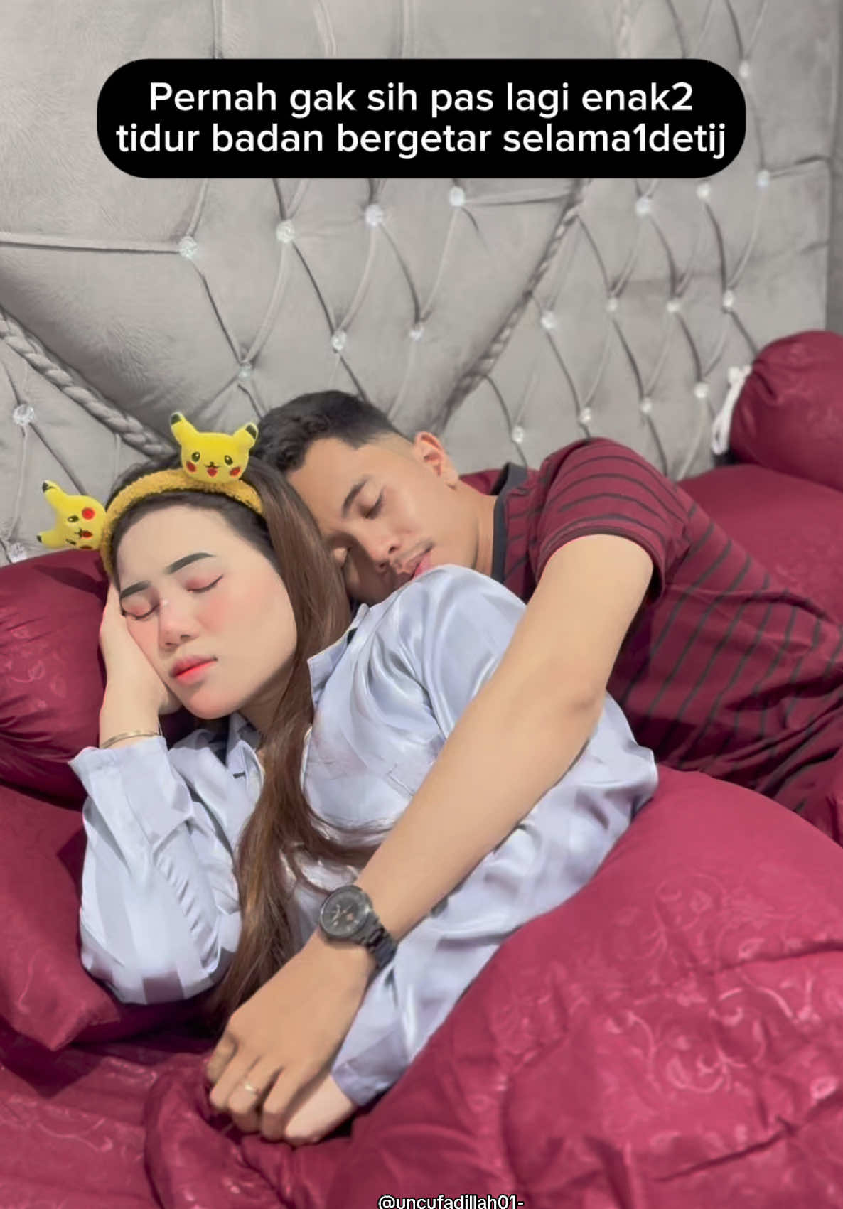 Ada yg pernah ngalamin gak sih pas lagi enak2 tidur badan begetar selama 1 detik #uncufadillah79 #xyzabc #fy 