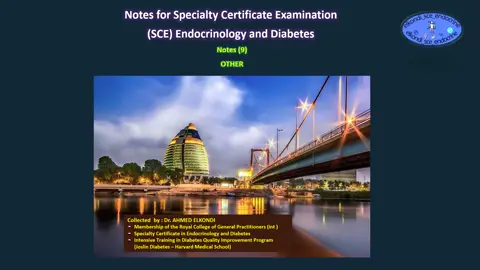 Notes for Specialty Certificate Examination (SCE) Endocrinology and Diabetes Others #specialtycertificatemcqs #DiabetesMCQ #medicalmcqs #sudanese_tiktok #sudandoctors #أطباء-السودان #specialty-certificate-endocrinology-diabetes #امتحان-الغدد-الصماء-البريطاني #السودان #sudanese_tiktokمشاهير #EndocrinologyDiabetesMCQ #اطباء-السودان #أطباء #Endocrinology #sudan #امتحان-الزمالة-البريطانية-الغددالصماء-والسكري #امتحانالغددالصماءالبريطاني