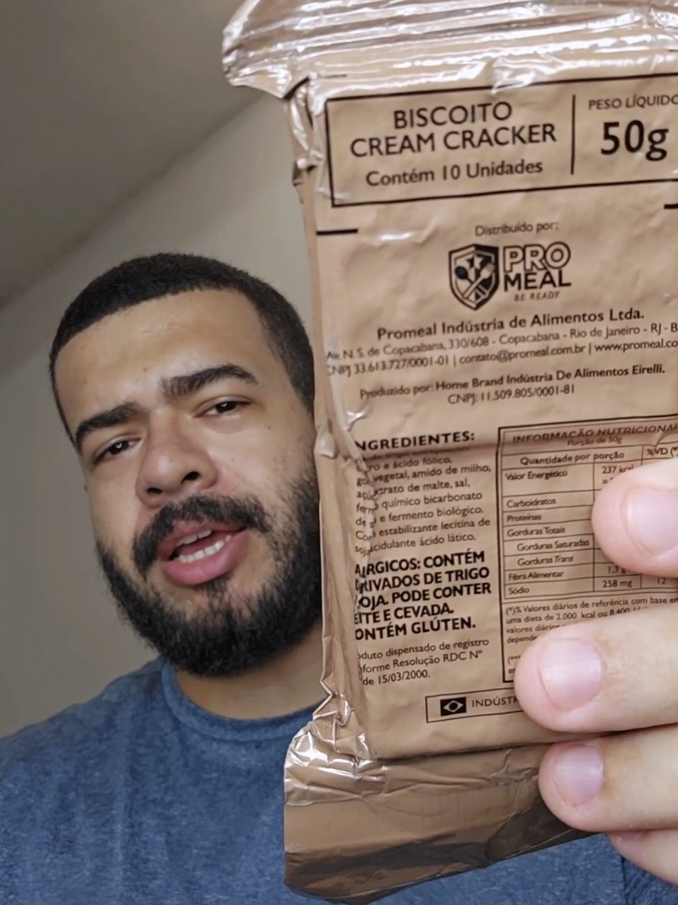 cream cracker de kit de sobrevivência - prova-lo-ei 