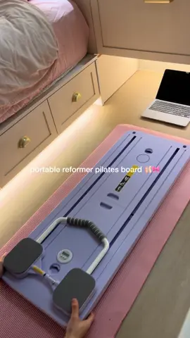 Multifunctional board to focus on resistance training and abs focused.  Has an automatic rebound making it easy for beginners + find YouTube videos to talk you through workouts!!  #reformerpilates #pilates #aesthetic #pilatesworkout #athomeworkout #ttshop 
