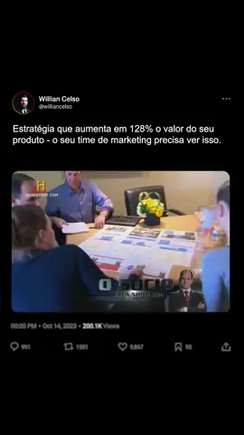 A MESMA PIPOCA que era vendida a US$7 num saquinho agora pode ser vendida a US$16,99 num balde. O que mudou? A PERCEPÇÃO. O produto continua exatamente o mesmo, mas agora ele comunica mais valor. A cena do vídeo foi extraída do programa 