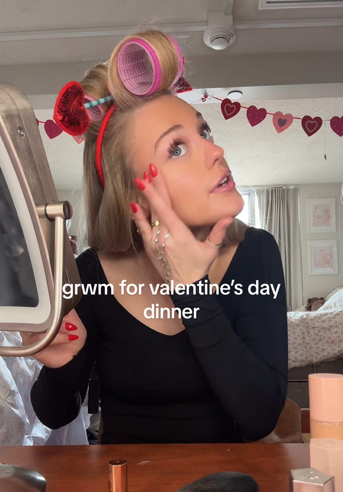 i’m so excited 🥰🥰 #grwm #ValentinesDay 
