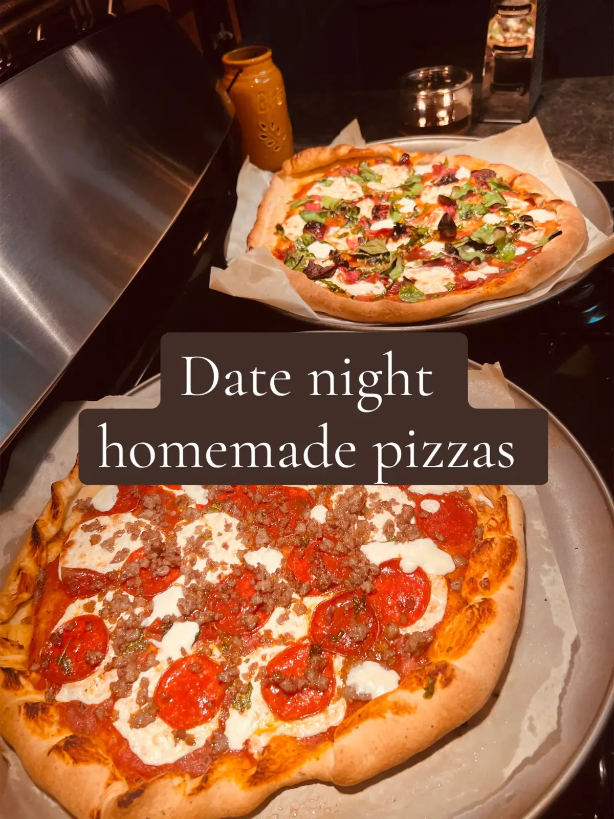Happy Valentine’s Day! 💕 We celebrated by making homemade pizzas and they were SO GOOD 😍 #bake #homemade #fromscratch #ValentinesDay #foodtiktok #foodies #datenight #dateideas #pizza #homemadepizza 