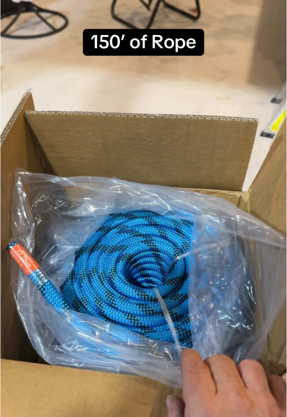 150 ft of 1/2” climbing rope #vevor #rope #vevortools #tools #climbing #climbingrope #bluecollar
