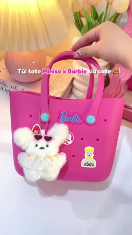 Túi đựng cơm đi làm hoặc đi chơi đều cưng aaa 🧸🎀✨ #tuitote #tuiminiso #miniso #barbie #tuidungcomvanphong #fyp #xuhuong 