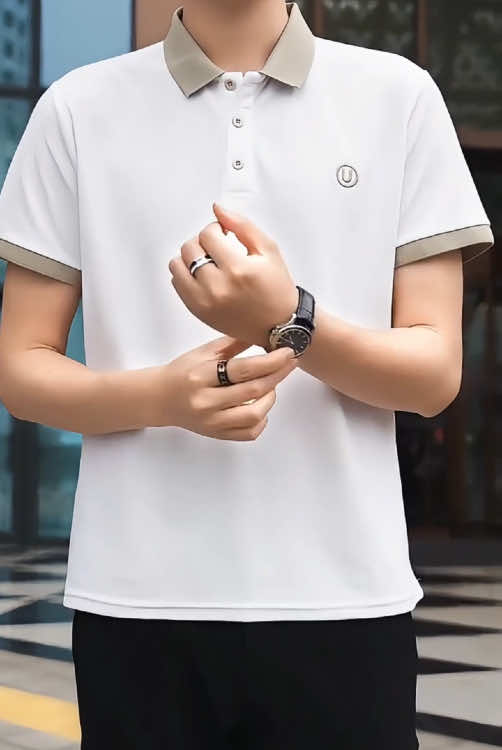 เสื้อโปโลคอปกสำหรับผู้ชาย ปักธ#tiktok #ypfッ #Love #foryou 