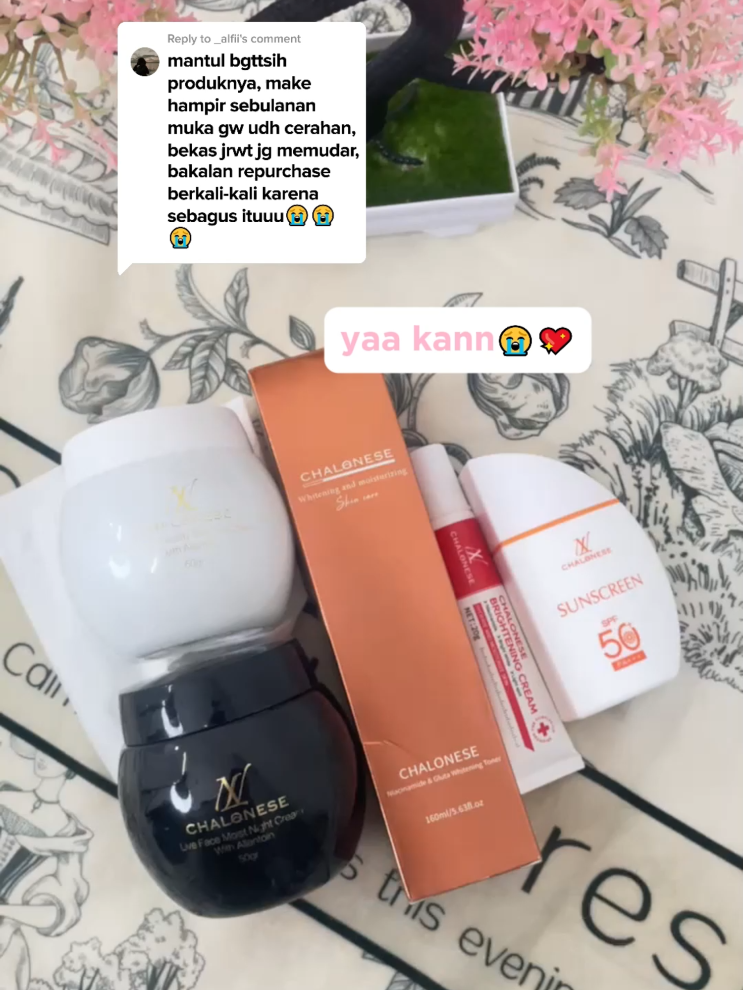 Gausah galau mau coba bundling skincare satu ini kalo udah ada review didepan mata😜❤ #chalonesebundling #DiskonAkhirBulan #skincarebundling #brighteningskincareroutine #bestskincare