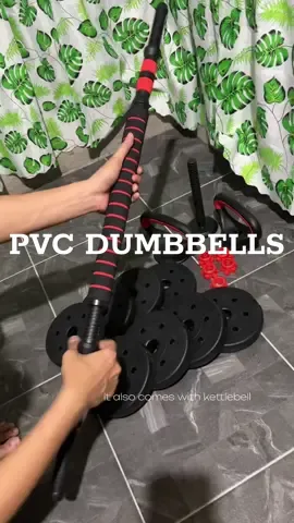 PVC DUMBBELLS 10-40 KGS SET GOOD FOR BEGINNERS IN AFFORDABLE PRICE #dumbbells #barbells #pvcdumbbells #homeworkout #workout #gym #fyp 