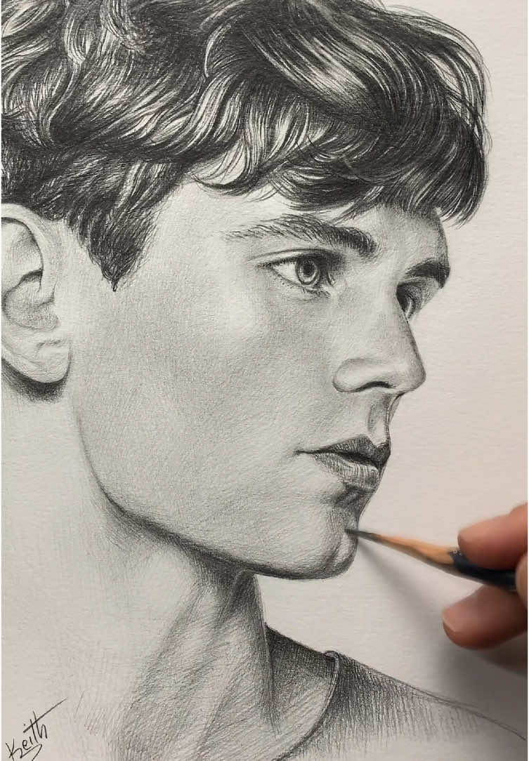 How to draw a guy’s face in 3/4 ✍️ #drawingtutorial #howtodraw #drawing #desenho #dibujo #portraitdrawing #howtodrawaface #sketch 