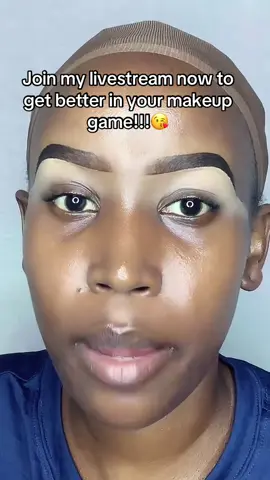 Free detailed makeup tutorial for beginners 😘 Join my livestream now to learn and get better in your makeup game #LIVEhighlights #TikTokLIVE #LIVE #missngaruiya #nairobimakeupartist 