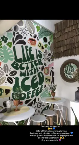 Highlight of my 2024 💙 #fyp #foryoupage #mural #freelanceartist #art #painting #paint #coffeeshop 