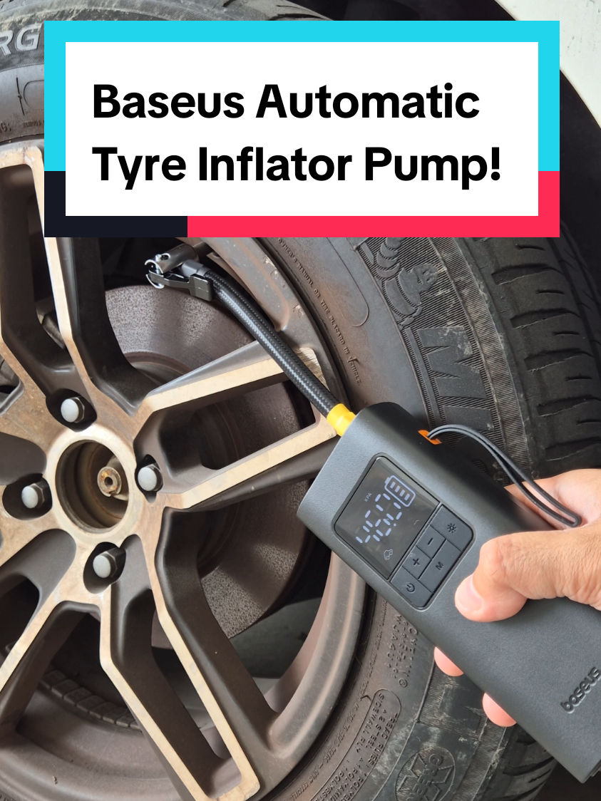 Baseus Automatic Tyre Inflator Pump | Kpd owner² kereta / motor / basikal kat luaq sana, hampa WAJIB ada benda ni! Serious mmg TERPALING FUNCTION, blh guna waktu kecemasan. Beli cpt kat beg kuning sementara stok masih ada.. 😉 @Baseus Malaysia  #Baseus #TyreInflator #AutomaticPump #fyp #fypage #fyppppppppppppppppppppppp #foryoupage #foryourepage 