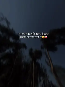 সব থেকে বড় সক্তি হলো নিজের বর্তমানকে মেনে চলা 😅❤️‍🩹