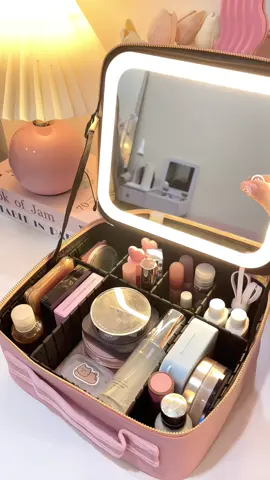 Cốp trang điểm cá nhân có gương + đèn led siu tiện cho mấy bà nè 🪞🎀✨ #coptrangdiem #coptrangdiemcaocap #coptrangdiemcoden #coptrangdiemcoguong #goclamdep #fyp #xuhuong 