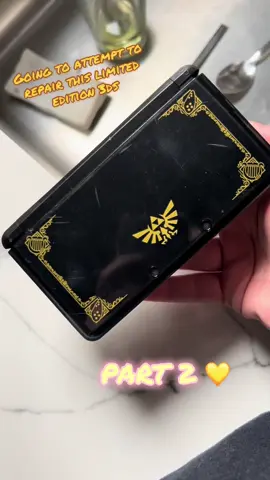 PART 2 of restoring my 25th anniversary limited edition Legend of Zelda 3DS Already looking SOOO much better!! This is a total of 45 minutes (both pt1 & 2) of buffing with Polywatch and Q-tips, applying a little bit of pressure, and buffing it off with cotton rounds. I’m being extra careful around the gold, as I’m worried it’ll come off with the product applied, but most of those gross deep scratches are slowly going away. #legendofzelda #3ds #3dsrestoration #restoration #nintendo #nintendo3ds #LoZ #handheldconsole #fyp #foryou #plasticrepair 