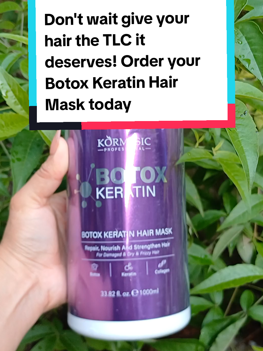 Don't wait – give your hair the TLC it deserves! Order your Botox Keratin Hair Mask today! #botox #keratin #hairmask 