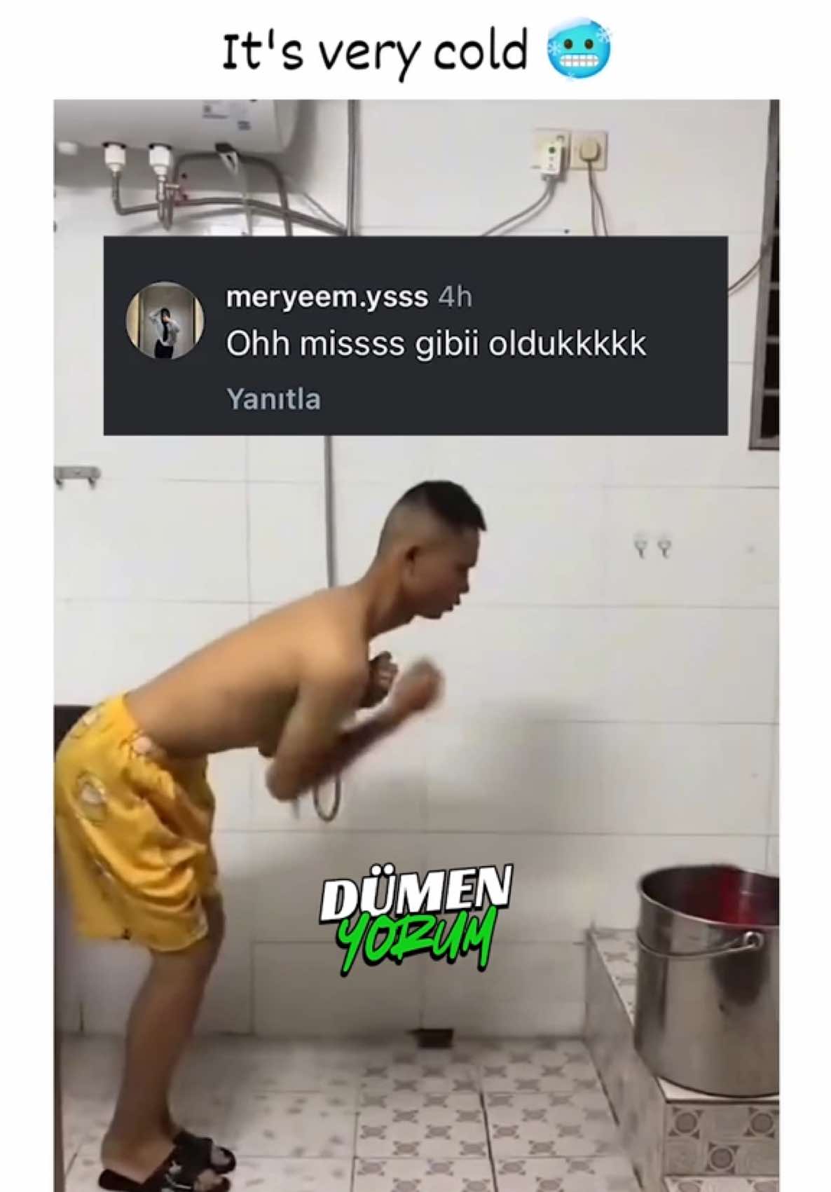 Kış Aylarında Banyo Yapalım Dersek😂 #komik #komikvideolar #komikyorumlar #keşfetbeniöneçıkar #keşfetteyizzz #kesfet 