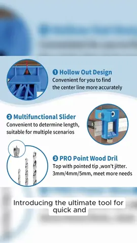Cabinet Hardware Jig ,Adjustable Drill Guide Tool,Cabinet Hardware Template Tool for Accurate and Fast Installation of Door and Drawer Front Knobs, Pulls and Handles and Cabinet Making ,Blue