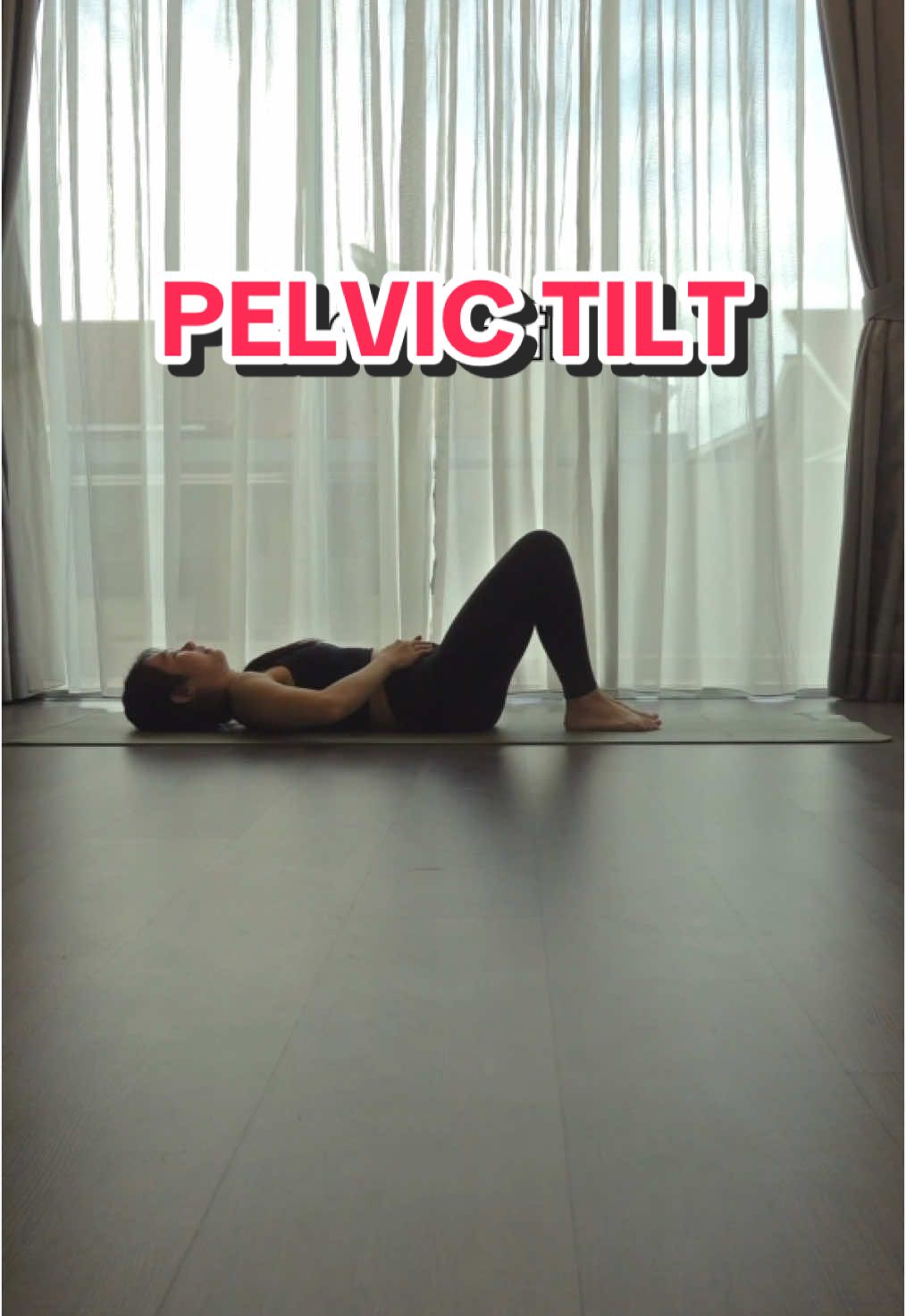 Finding your neutral pelvis should be the foundation before start training for other movements, that’s what i always emphasize in my class.  So how do you find your neutral pelvis position? ✅ By laying on a flat surface on a yoga mat. Do not recommend doing on bed as it might be too soft, or on the floor which might be too hard and uncomfortable for some.  ✅ Keep pelvis parallel to the floor, leg as wide as your hips ✅ Keep knees and hips align you do not adduct or abduct ✅ As you exhale, pelvis tilts back, lower back lightly touch on the mat as your tailbone lifts off the mat ✅ When you inhale, slowly returning to neutral position, extend the waist and pubic bone toward the heels now lower back will arch, ribs flare By practicing and creating more awareness in this, we can correctly control our abdominal and core engagement and strength.  Comment on “core” and i will send you in details how to link up with it.  If you find this post useful to you, save it and share it around your friends. 🌟#fyp #fypage #foryoupage #explore #Fitness #mindfulness #workout #pilates #pilatesinstructor #pelvictilt #fitnesstip #looseweigth #weightloss 