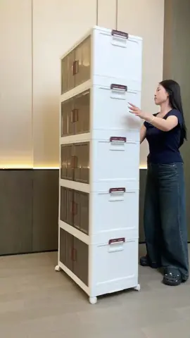 Foldable Storage Cabinet With Wheel ✨✨✨#cabinet #storagecabinet #almaribaju #almari #wardrobe #homestorage #drawer #drawerorganization #foldablecabinet #storagebox 