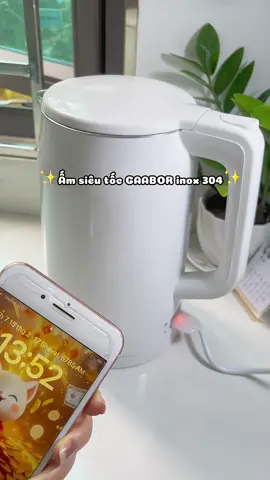 Unboxing/riview ấm đun nước siêu tốc GAABOR công suất 1500w lõi inox 304. Đun max 1,7 lít đựng đầy 2 lít. #unboxcunghip #gaabor #amsieutoc #amsieutocgaabor #salegiuathang #muataitiktokshop 