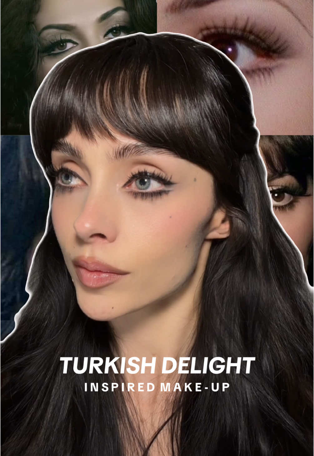 Turkish Delight (inspired) makeup ✨ Inspired because I felt like I did it lil bit wrong and want to give it a new shot ☹️ #turkishdelight #makeup #glam #makeuplook #turkansoray #makeuptrend #tiktoktrend #trendingsound #makeupartist #mua #oldhollywood #oldhollywoodglam #60smakeup #makeuptutorial #smink #highcontrast #beauty #BeautyTok 