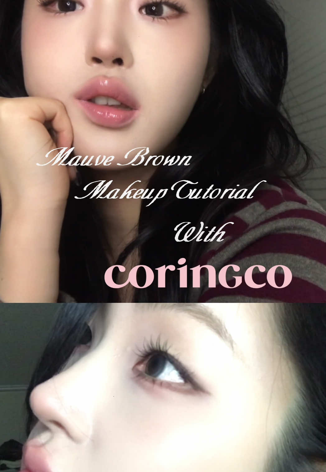 #광고 @coringco_official 속눈썹 맛집 코링코에서 노글루꒰ა라이트໒꒱버전이 출시되었어요!!  노글루인데 일반 속눈썹 만큼 얇아서 간편하고 가볍게 사용 가능해서 츄천₊˚⊹ᰔ (제가 쓴 건 #뮤즈 입니달라)#ᄆ메이크업은 모카무스 못 해서 슬픈 쿨톤들을 위한 모카무스말고 모브무스~메이크업으로 준비해봣엉용 그럼 안녕 #코링코 #노글루속눈썹 #makeuptutorial #무쌍메이크업 
