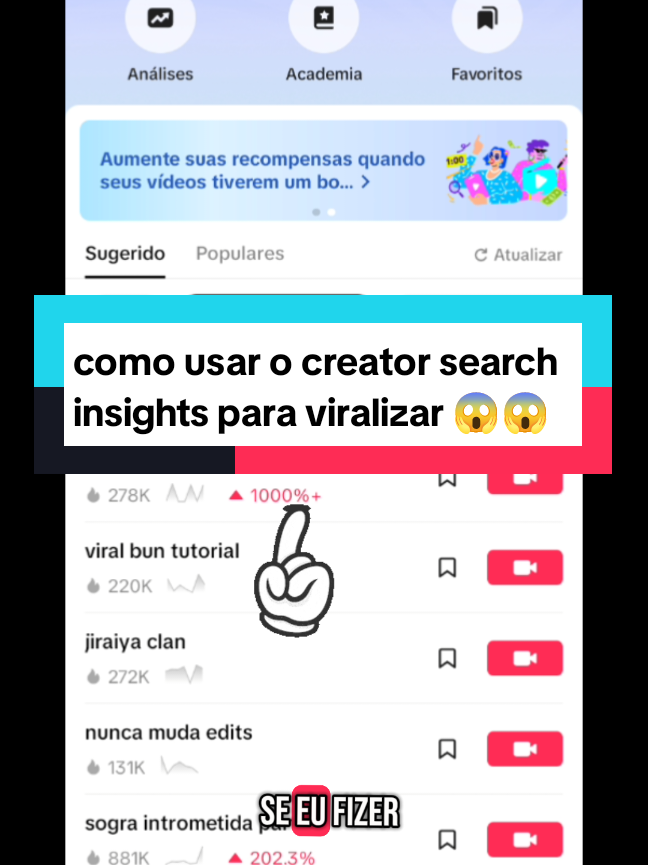 como usar o creator search insights para viralizar. aprenda a usar o creator search insights do jeito certo pra viralizar. #crescernotiktok #comoviralizarnotiktok #creatorsearchinsights 