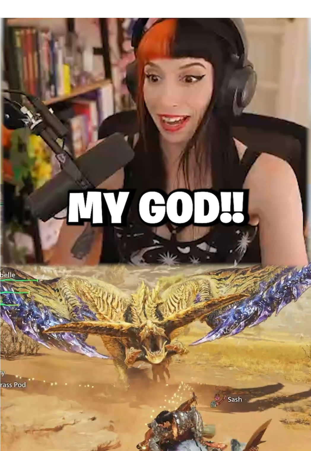 RUN!! 😂 #monsterhunter #twitch #clips #funny #mhwilds #gaming #GamerGirl 