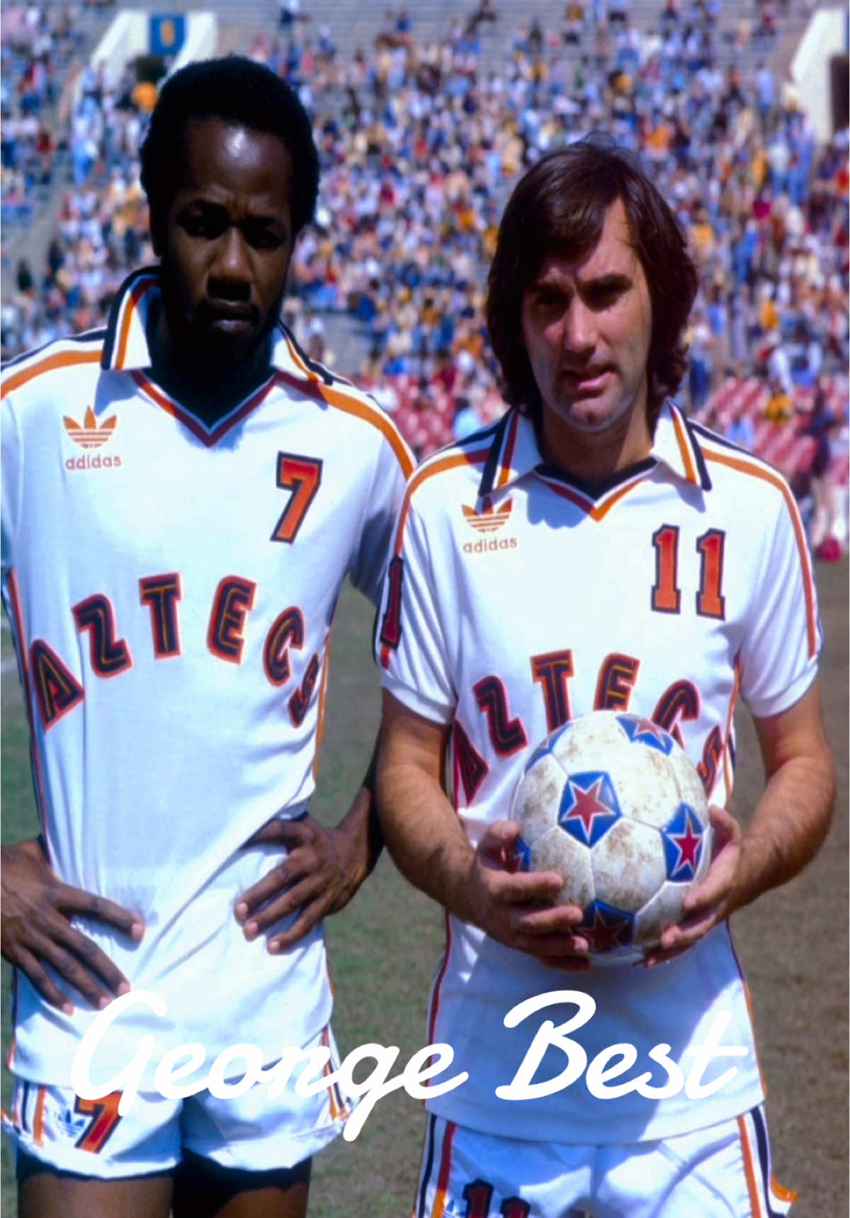 George Best is often hailed as one of the greatest footballers of all time, with Pele himself declaring him the best. To Manchester United fans, Best is the greatest player to ever wear the iconic red shirt. But his brilliance wasn’t confined to Old Trafford. Best’s journey took him to Los Angeles, where his close friend, Sir Elton John, persuaded him to join the Los Angeles Aztecs. Playing at the legendary LA Memorial Coliseum, Best enjoyed success with the Aztecs, and his impact on the city lasted long after his playing days. He also became a local legend, owning a bar in Hermosa Beach. George Best’s legacy continues to shine, both on and  off the pitch. Truly, George was the best. #GeorgeBest #ManUtd #EltonJohn #LosAngelesAztecs #FootballLegend #SoccerHistory #LAColiseum #ManchesterUnited