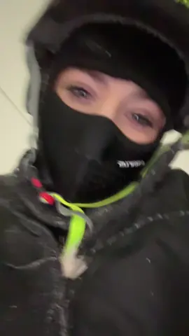 So I have icicles on my eyelashes 