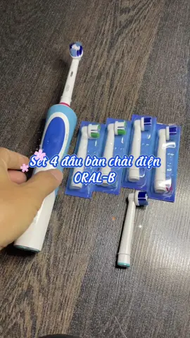 Sét 4 đầu bàn chải đánh răng điện dùng cho dòng máy oral-b#banchai #banchaidien #banchaidanhrang #meexushop #xuhuong #ktok #tiepthilienket 