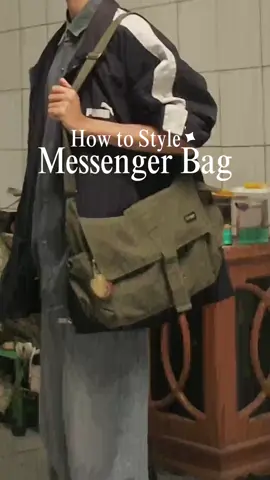 How to style ☆Messenger Bag☆ My all time favorite bag 💟💟 No more gatekeeping!! to my Indonesian fellas, tas ini ada di keranjang kuning ya🫶🫶 #messengerbag #bag #recommendations #fashion #style #styling #outfit #outfitideas 