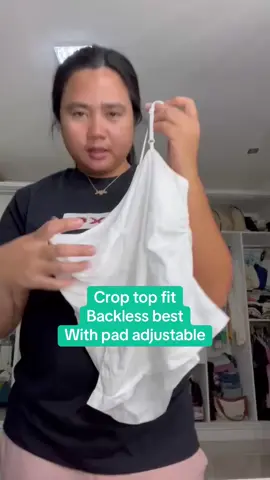 Camisole women’s pleated backless vest with pad adjustable.sleeveless spaghetti strap and crop comfortable. #croptop #sleeveless #strapadjustable #comfortable #tiktokaffiliate #fyp 