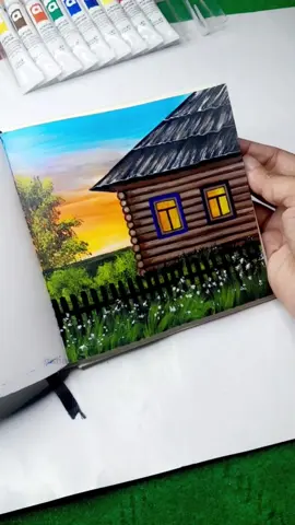 beautiful mini painting 😍🤗🎨 #acrylicpainting #easyart #fypシ #fypシ゚viral 