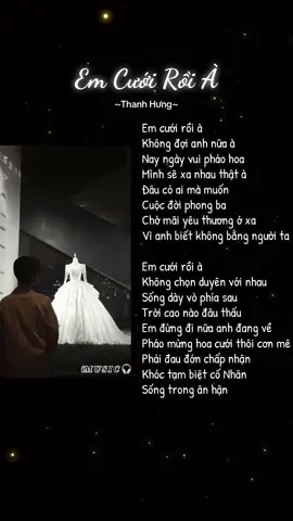Em cưới rồi à Không đợi anh nữa à #imusic3th8 #emcuoiroia #thanhhung #nhachaymoingay #music #lyrics #xuhuong #viral #foryou 